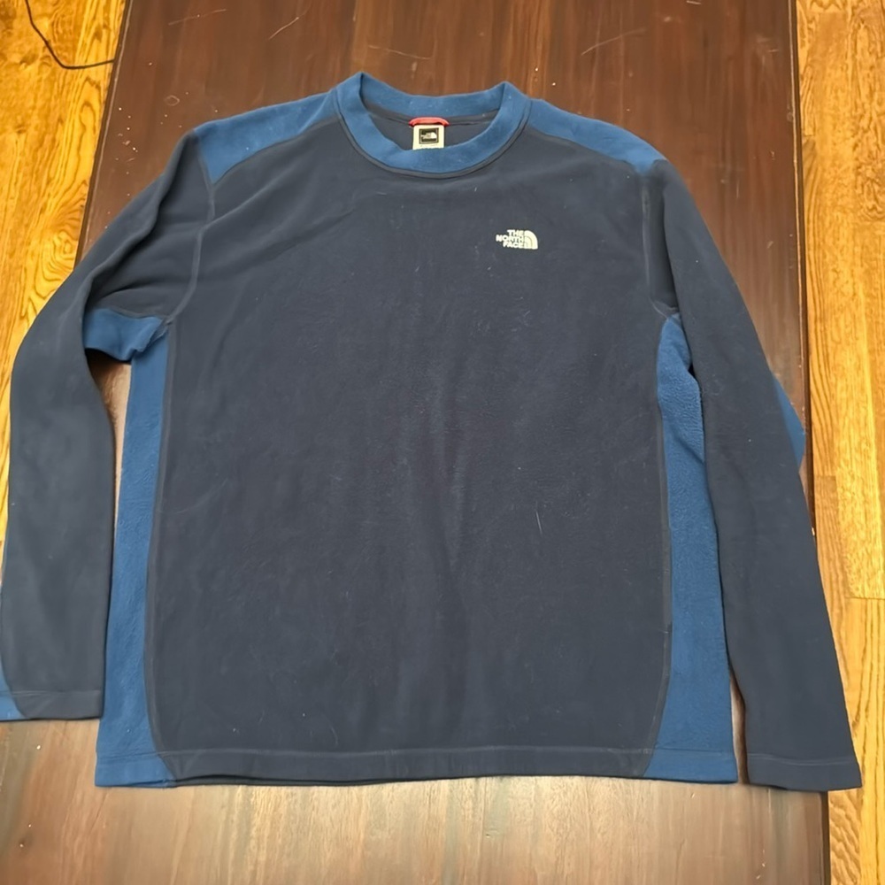The North Face Polartec blue fleece shirt size large